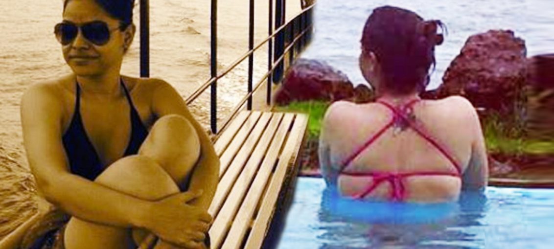 Sumona Chakravarti In Red Bikini